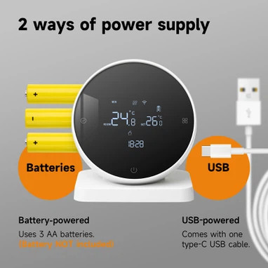 BeOk BOT-R7W-XWIFI okos termosztát fehér, Wifi+RF