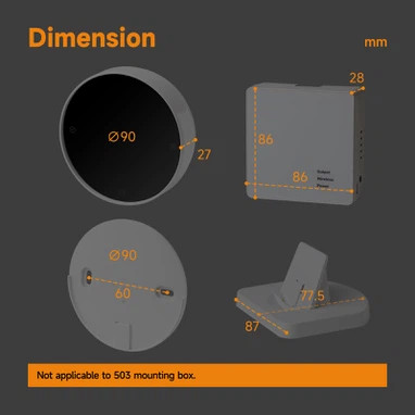 BeOk BOT-R7W-XWIFI okos termosztát fehér, Wifi+RF
