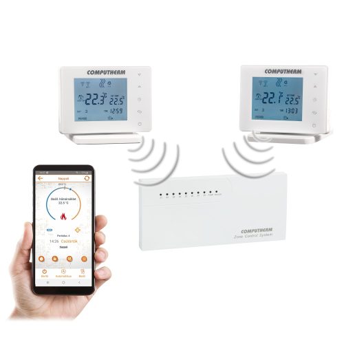 Computherm E800RF zónavezérlő szett Wifis